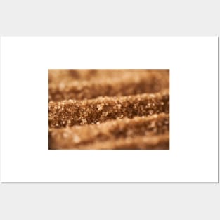 Brown cane sugar closeup Posters and Art